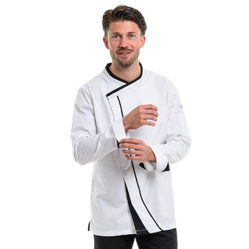Vêtement de cuisine homme avec manches retroussables gamme Mint marque Robur