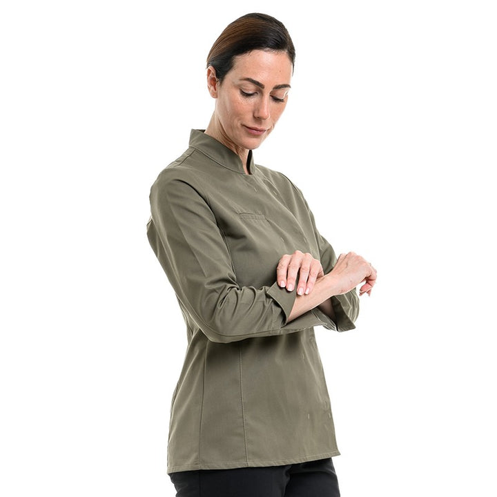 Vêtement de cuisine femme coloris kaki gamme Californie Marque Manelli