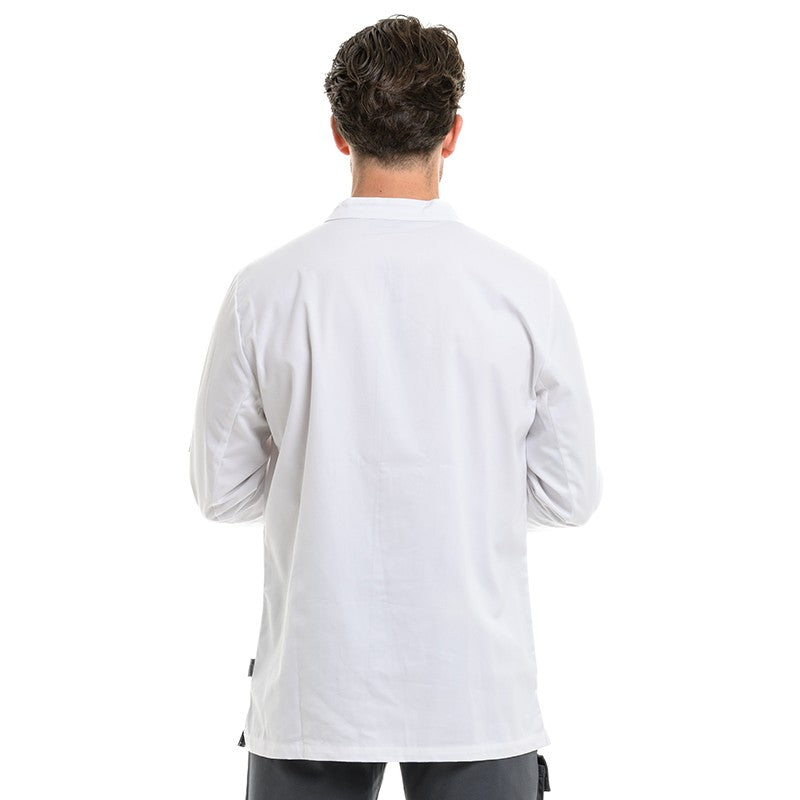 Dos Veste de Cuisine Homme Mint Manches Longues Blanc - LAFONT