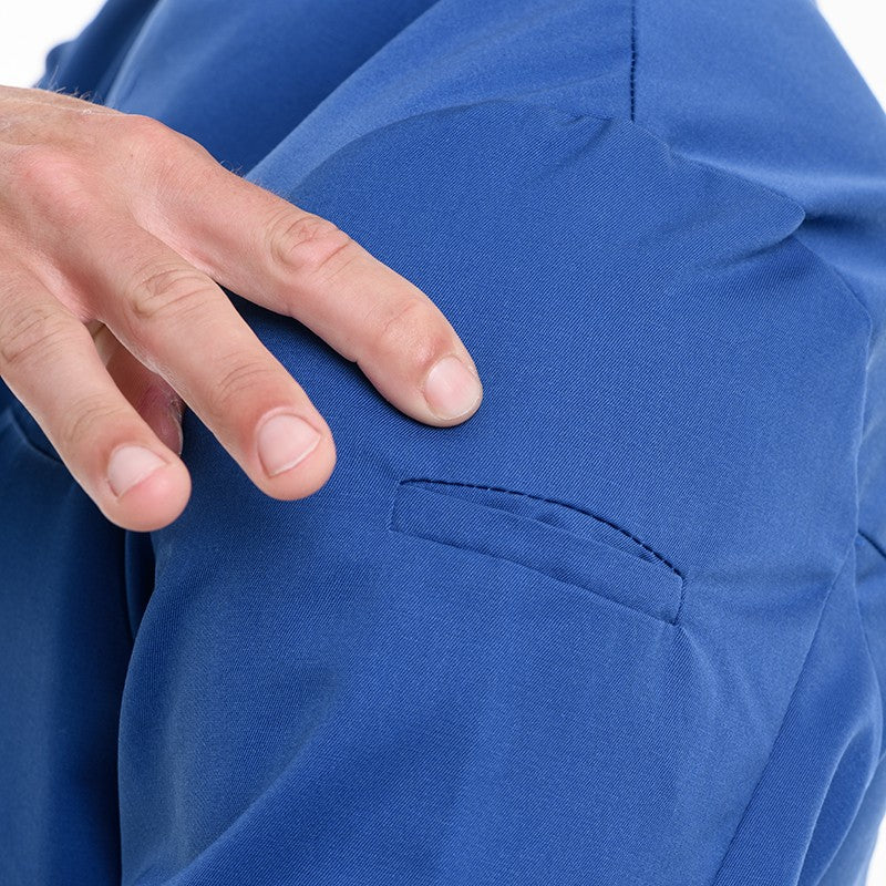 Détail de la veste de cuisine avec poche stylo sur la manche veste de cuisine texas Manellli