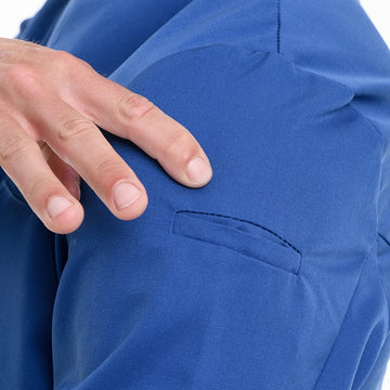 Détail de la veste de cuisine avec poche stylo sur la manche veste de cuisine texas Manellli