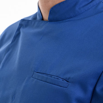 Détail de la poche poitrine sur la veste de cuisine Texas de la marque Manelli