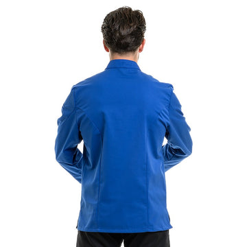 Dos de la veste de cuisine de haute qualité bleu royal gamme texas de la marque Manelli