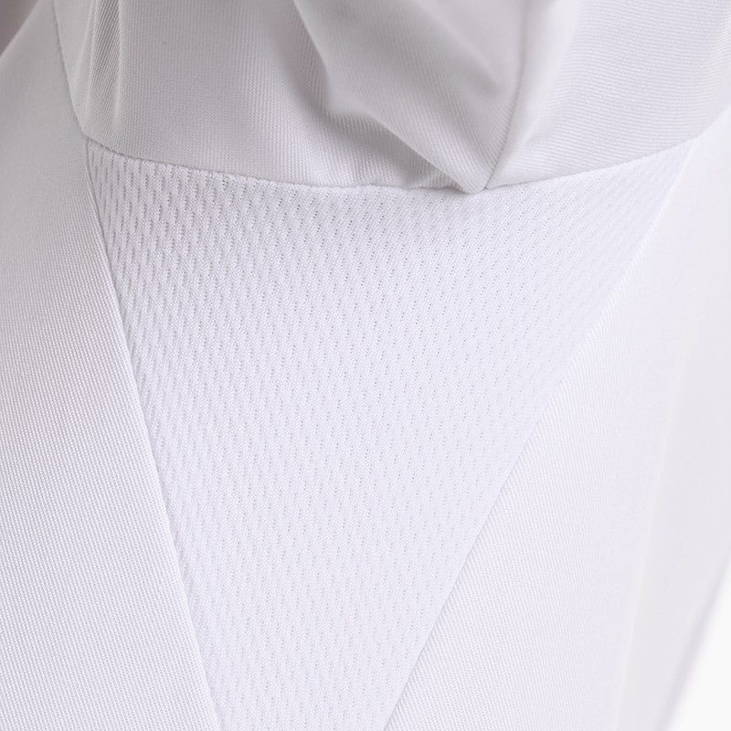 Détail de la veste de cuisine homme avec aération sous aisselle et maille respirante molinel gamme Neospirit