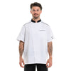 Veste de Cuisine Homme Manches Courtes Respirante Néospirit Blanche Liseré Noir  - MOLINEL