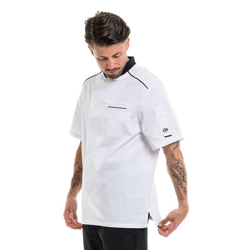 Veste de cuisine homme de haute qualité avec maille respirante sous aisselle