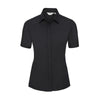 Chemise de Serveuse Femme à Manches Courtes Ultimate Stretch Noir - RUSSELL