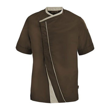 Veste de cuisine à manches courtes pour homme Parsley de la marque Lafont cuisine coloris Marron beige
