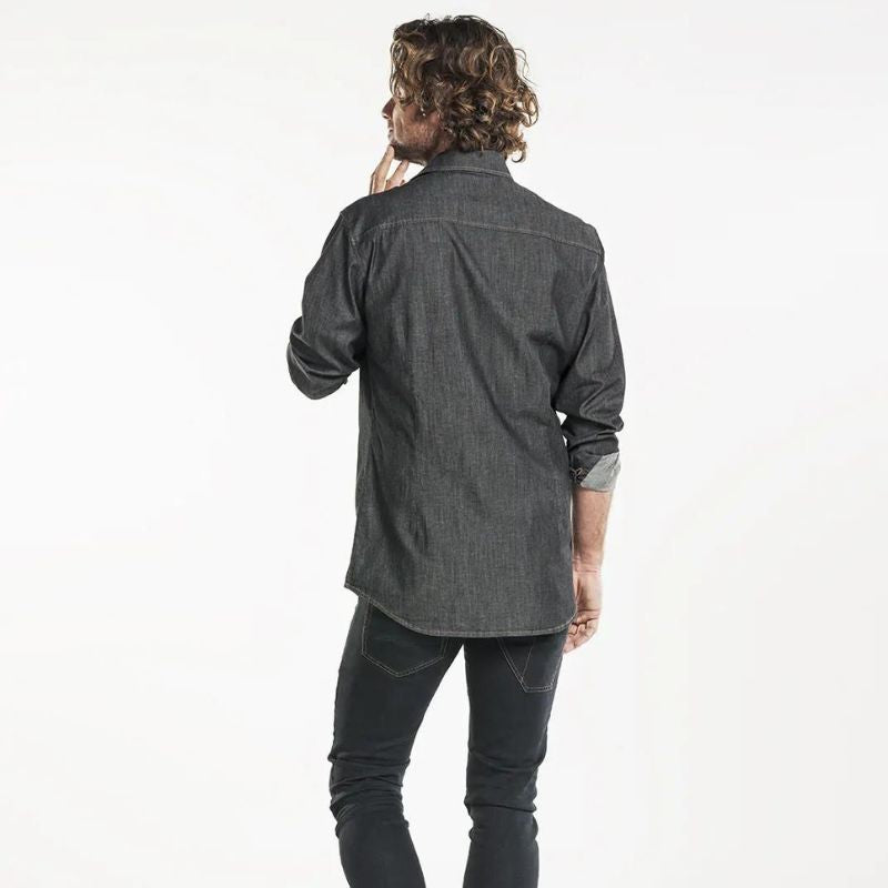 Dos de la chemise de service Chaud Devant grise