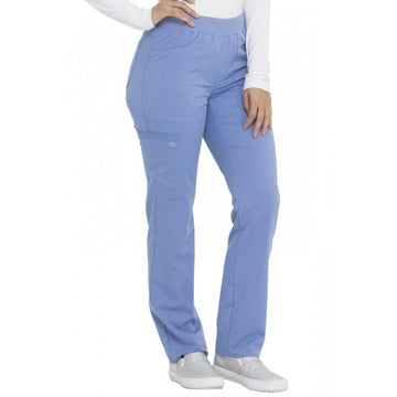 Pantalon médical coloris bleu ciel vue de profil
