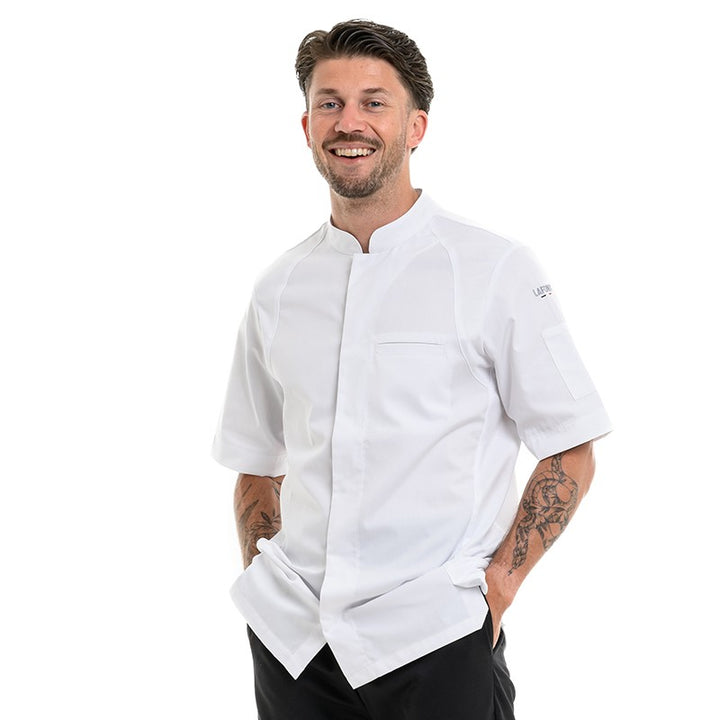 Veste de cuisine en coton et maille respirante