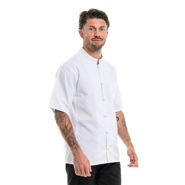Veste de cuisine homme manches courtes de la gamme Paris de la marque Manelli
