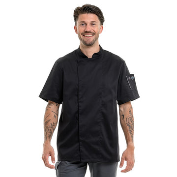 Veste de cuisine noire Gamme Nero 37.5 Robur