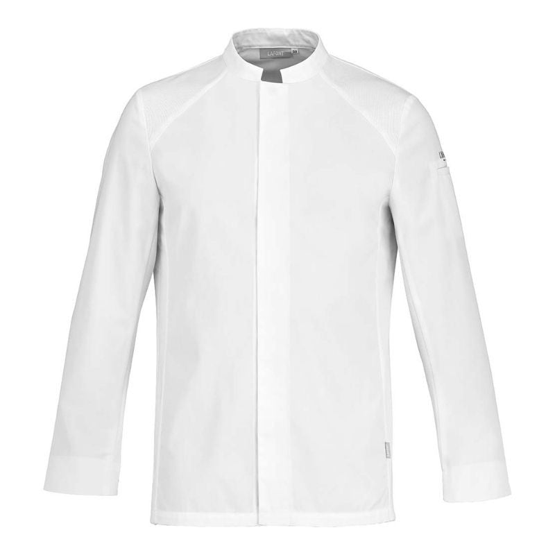 Veste de cuisine Basil 2 de la marque Lafont cuisine - manches longues et coloris blanc