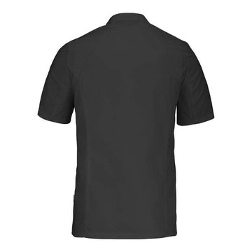 Dos de la veste de cuisine Basil 2 à manches courtes noire Lafont Cuisine