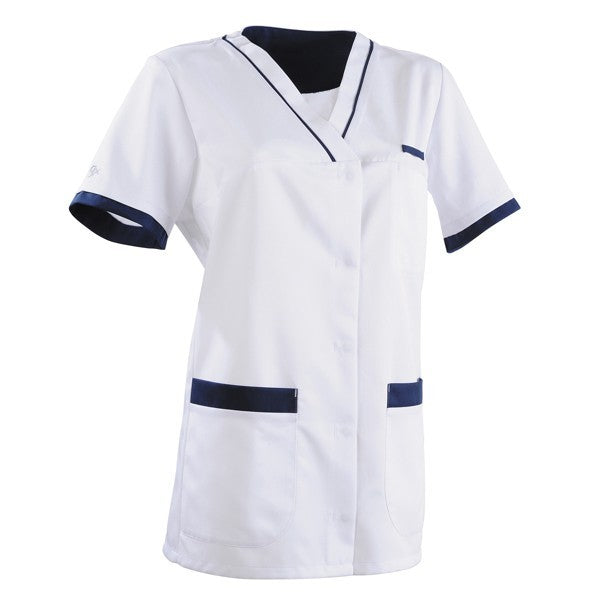Tunique médicale 2ALE blanc & bleu marine