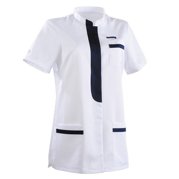Tunique médicale 2KIM blanc & bleu marine