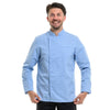Veste de Cuisine Homme Texas Manches Longues Bleu Ciel - MANELLI