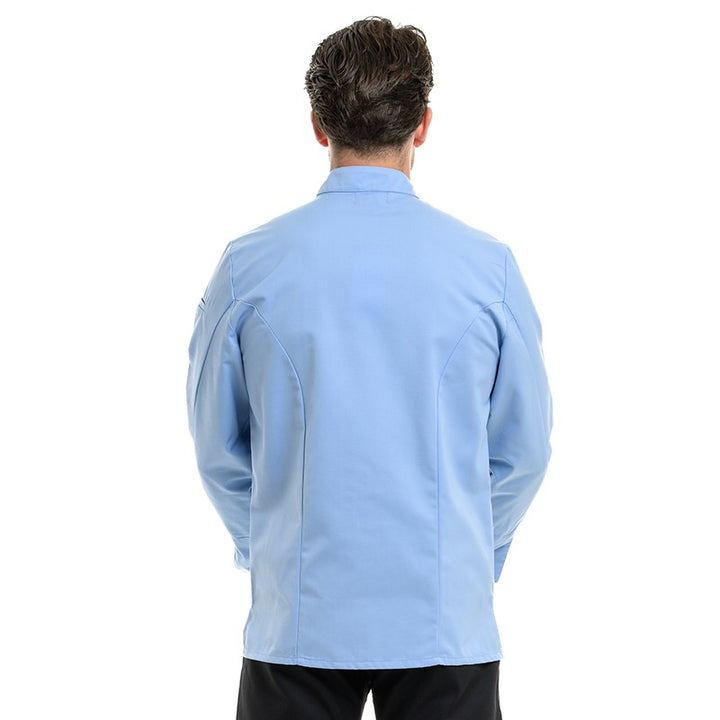 Veste Cuisine Homme Texas Manches Longues Bleu Ciel - MANELLI