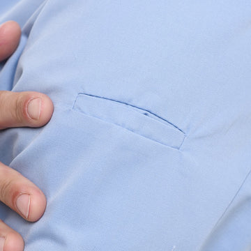Veste de cuisine Texas Manelli bleu ciel détail poche stylo
