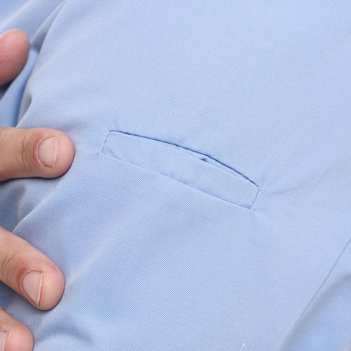 Veste de cuisine Texas Manelli bleu ciel détail poche stylo