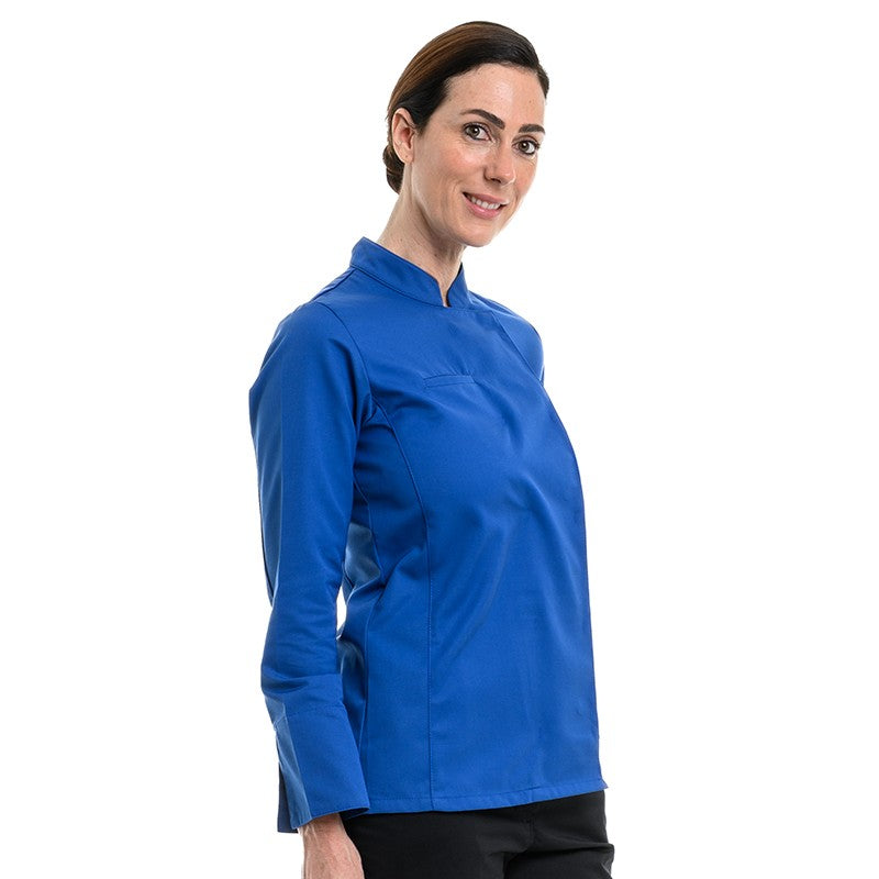 Veste de Cuisine Femme Californie Manches Longues Bleu Royal