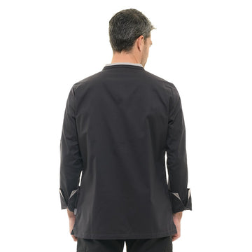 Veste de cuisine mint homme à manche longues en coloris gris et liseré gris clair marque Lafont cuisine