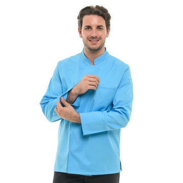 Veste de Cuisine Homme Texas Manches Longues Turquoise