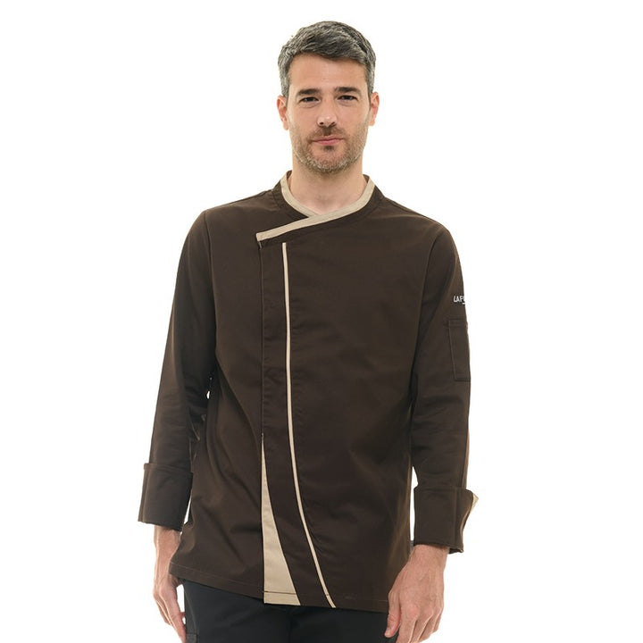 Veste de Cuisine Homme Mint Manches Longues Marron - LAFONT