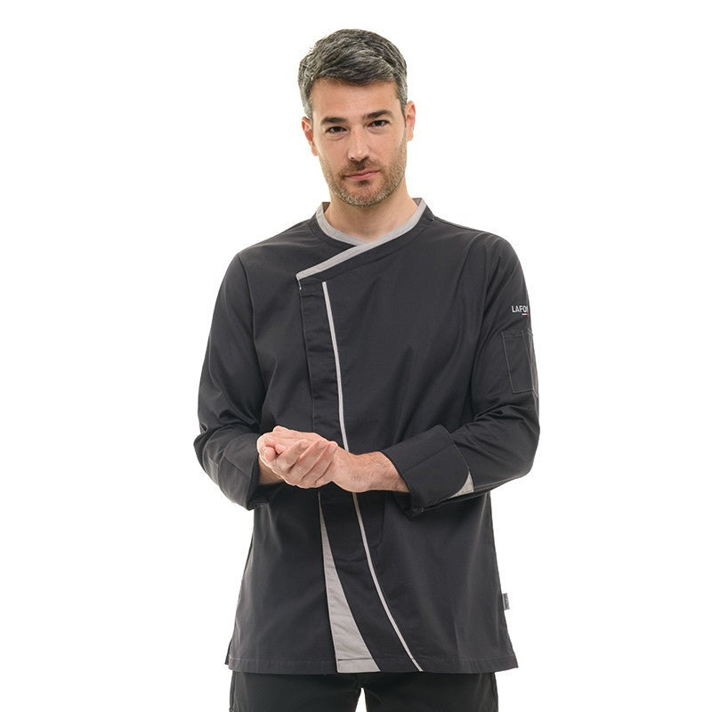 Veste de Cuisine Homme Mint Manches Longues Gris - LAFONT