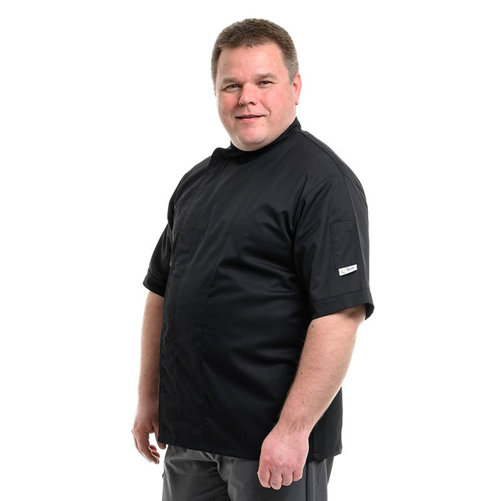 Veste de cuisine grande taille à manches courtes modèle toner pour homme Manelli