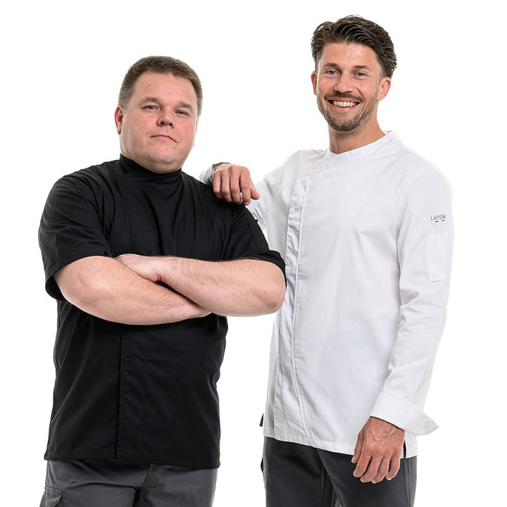 MIse en scène modèle veste de cuisine Toner à manche courtes grande taille et veste de cuisine Lafont