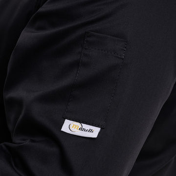 Détail de la manches longues de la veste de cuisine grande taille avec sa poche stylo Manelli GT03