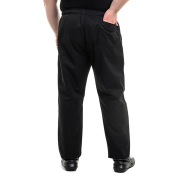 Pantalon de Cuisine Noir Manelli Grande Taille mixte homme et femme