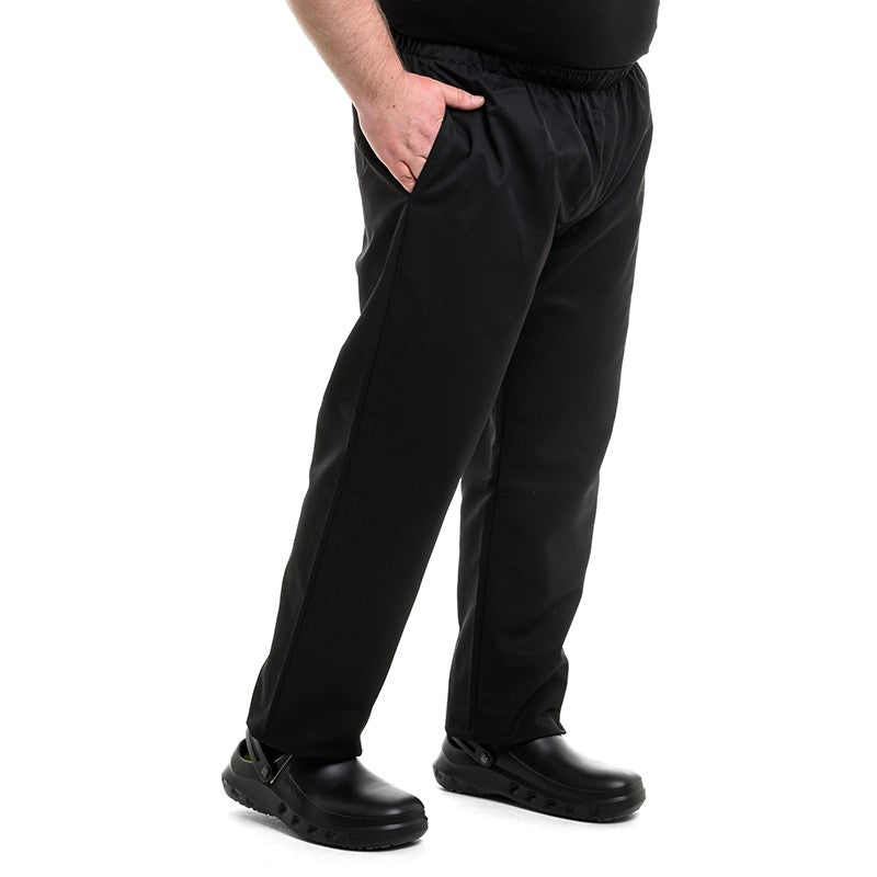 Pantalon de Cuisine Noir Grande Taille mixte homme et femme cordon de serrage