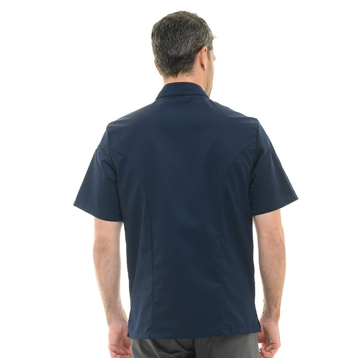 Dos veste de cuisine texas coloris marine de la marque Manelli à manches courtes