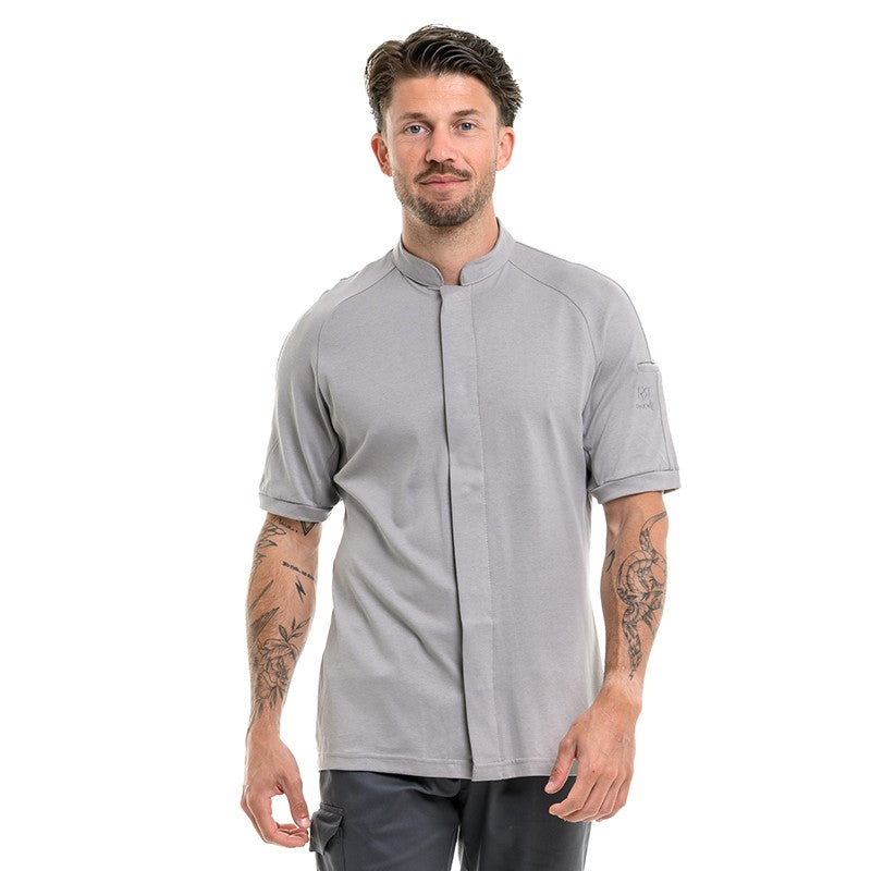 Veste de cuisine Gari coloris gris à manches courtes Robur