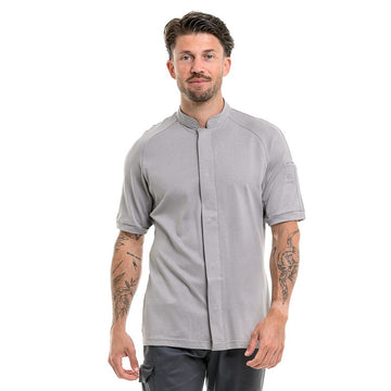 Veste de cuisine Gari coloris gris à manches courtes Robur