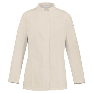 Veste de cuisine manches longues beige