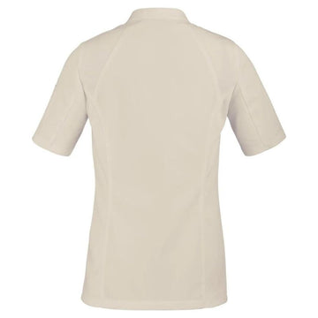 veste de cuisine beige manches courtes