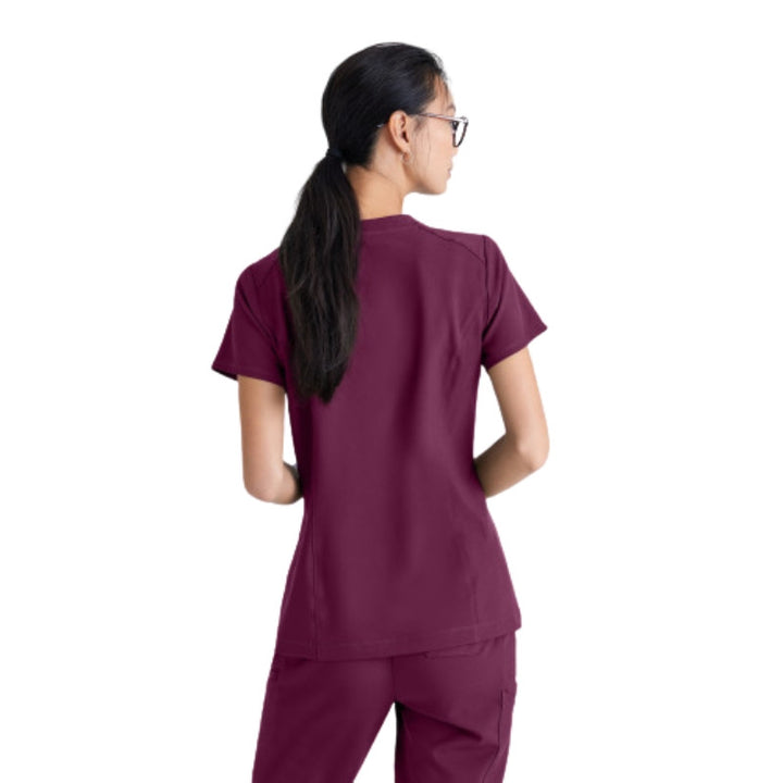 Blouse medicale Sway bordeaux de dos
