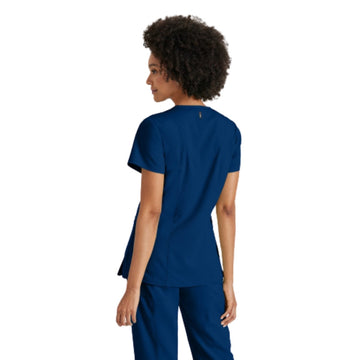 Blouse Médicale Marine Kim Top Femme de dos
