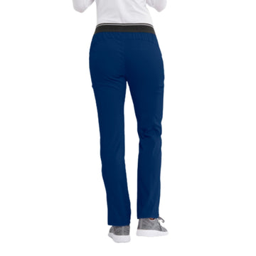 Pantalon Medical Femme Stretch Marine de dos