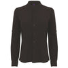 Chemise de Service Femme Manches Retroussables Noir - HENBURY