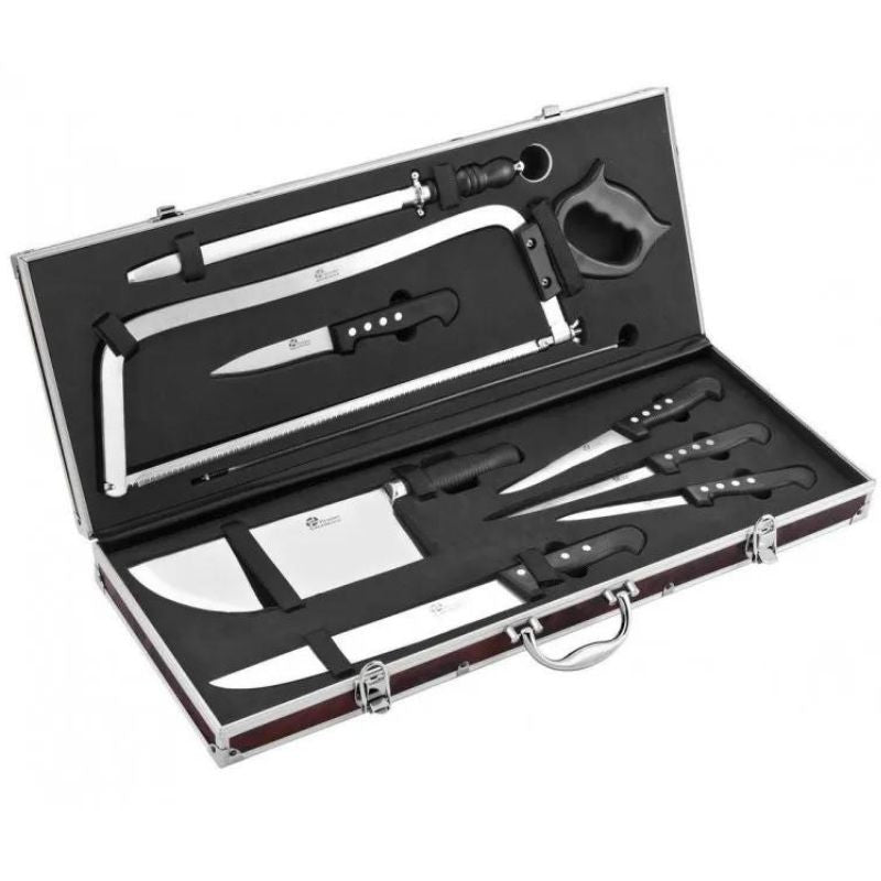 Mallette de boucher 4 outils + 5 couteaux Pradel