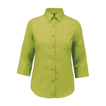 Chemise de Travail Femme Manches 3/4 vert