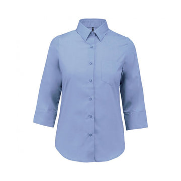 Chemise de Travail Femme Manches 3/4 bleu ciel