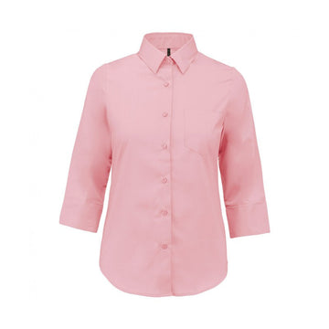 Chemise de Travail Femme Manches 3/4 rose