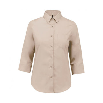 Chemise de Travail Femme Manches 3/4 beige