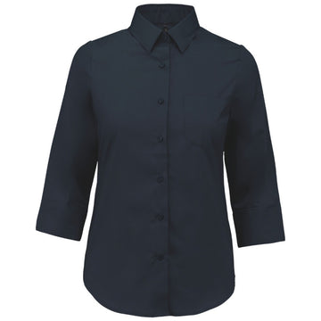 Chemise de Travail Femme Manches 3/4 bleu marine